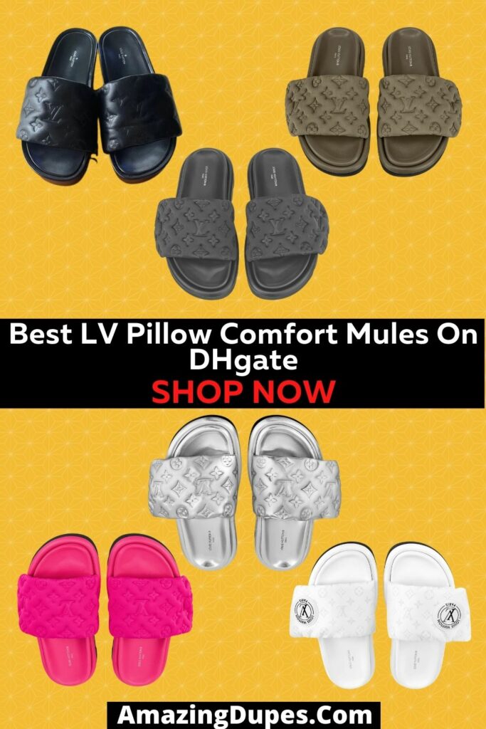 Replica Louis Vuitton Pool Pillow Flat Comfort Mules Green for