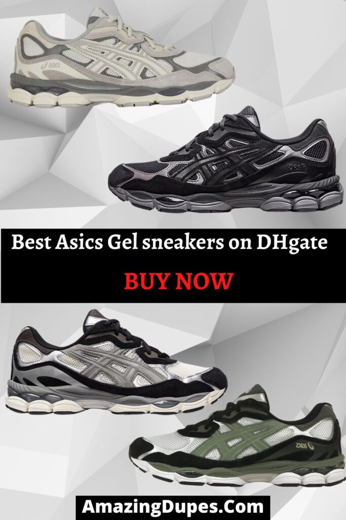 Sneaker Shopping Guide: A collage of Asics NYC dupes available on Dhgate, offering budget-friendly alternatives